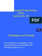 Object Oriented Programming (OOP) - CS304 Power Point Slides Lecture 38