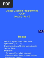 Object Oriented Programming (OOP) - CS304 Power Point Slides Lecture 40