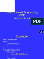 Object Oriented Programming (OOP) - CS304 Power Point Slides Lecture 44
