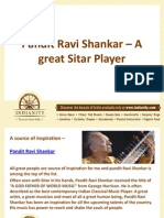 Pandit Ravi Shankar – A great Sitar Player