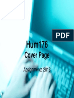 Hum176 Cover Page 2013