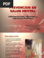 Prevencion en Salud Mental