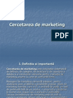 Curs 6 - Cercetarea de Marketing