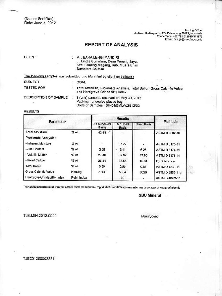 Sample Analysis Report for May 2012 | PDF | Travel