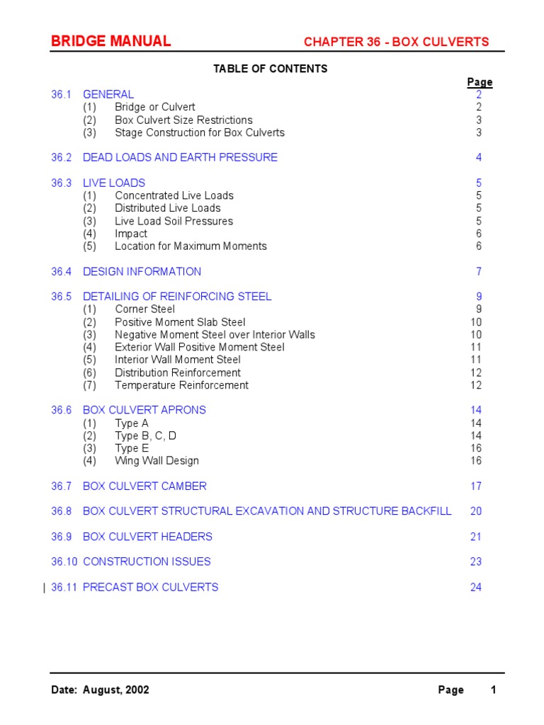Box Culvert Design and Specifications | PDF | Concrete | Civil Engineering