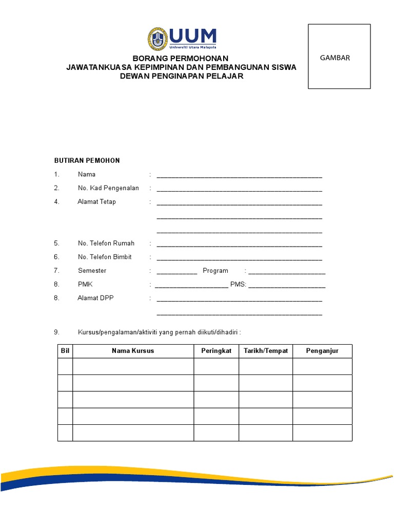 Borang Jkps Uum New Pdf