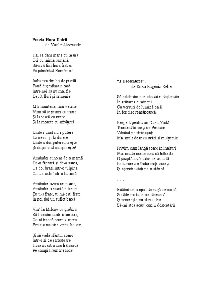 Poezii De 1 Decembrie