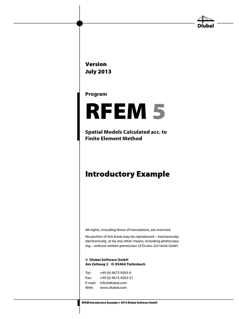 RFEM Introductory Example | PDF | Button (Computing) | Dialog Box