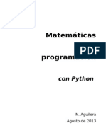 Matemáticas y programación con Python (Aguilera 2013)