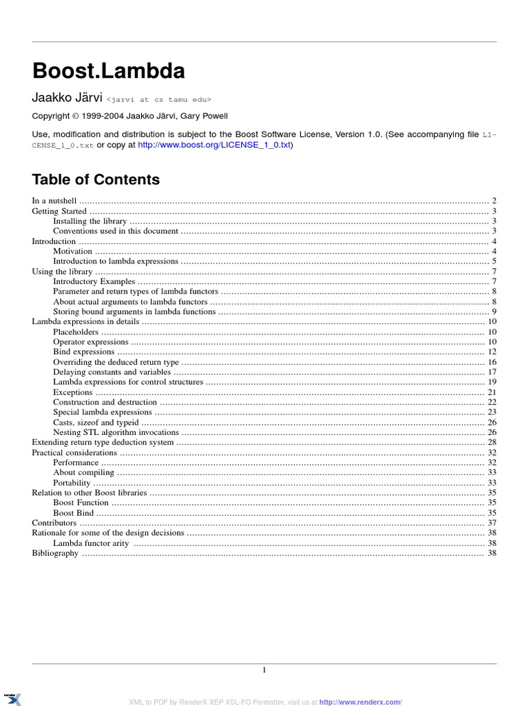Boost - Lambda: Jaakko Järvi | PDF | Anonymous Function | Parameter ...