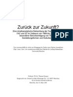 Zurück zur Zukunft? Eine inhaltsanalytische Betrachtung der Feuilletonteile von FAZ und SZ im Zeitraum von 1999 bis 2002 unterbesonderer Berücksichtigung von Themen, Darstellungsformen und Kulturbegriff.