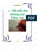 100 Mẫu thư thương mại tiếng Anh