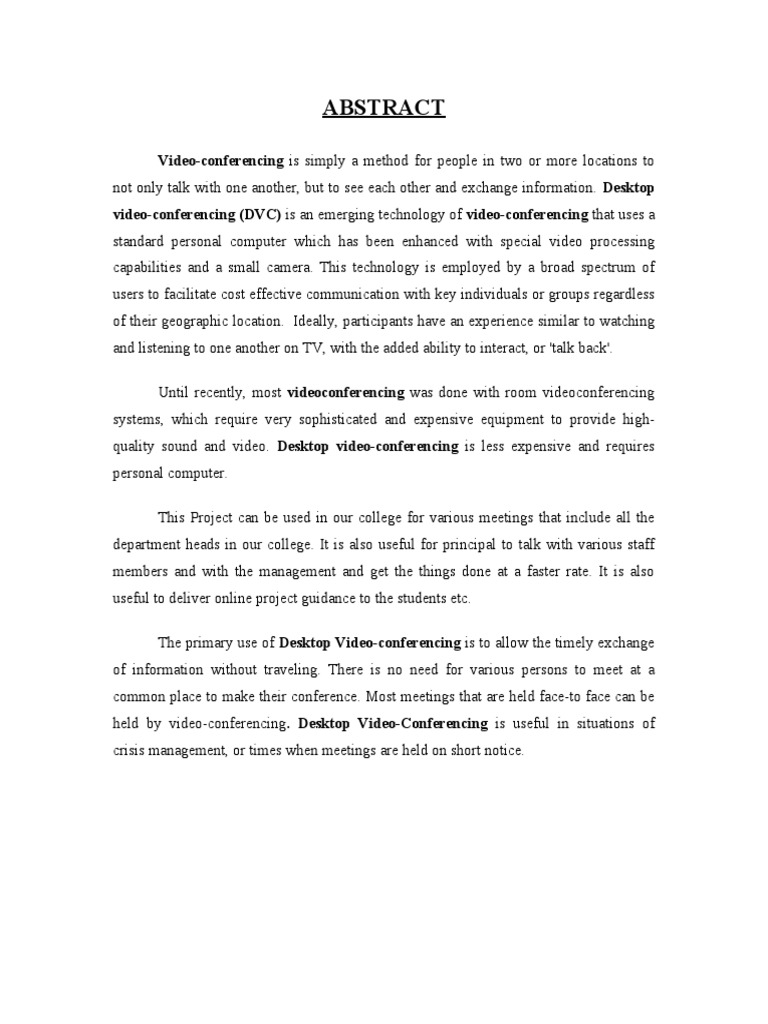 Desktop Video-Conferencing Overview | PDF | Videoconferencing | Video