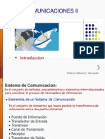 Tema Del Curso de Comunicaciones II Introduccion