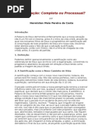 Santificação - completa ou processual