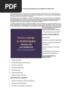 DDS COMO MANTER A MOTIVAÇÃO AMBIENTES ESTRESSANTES