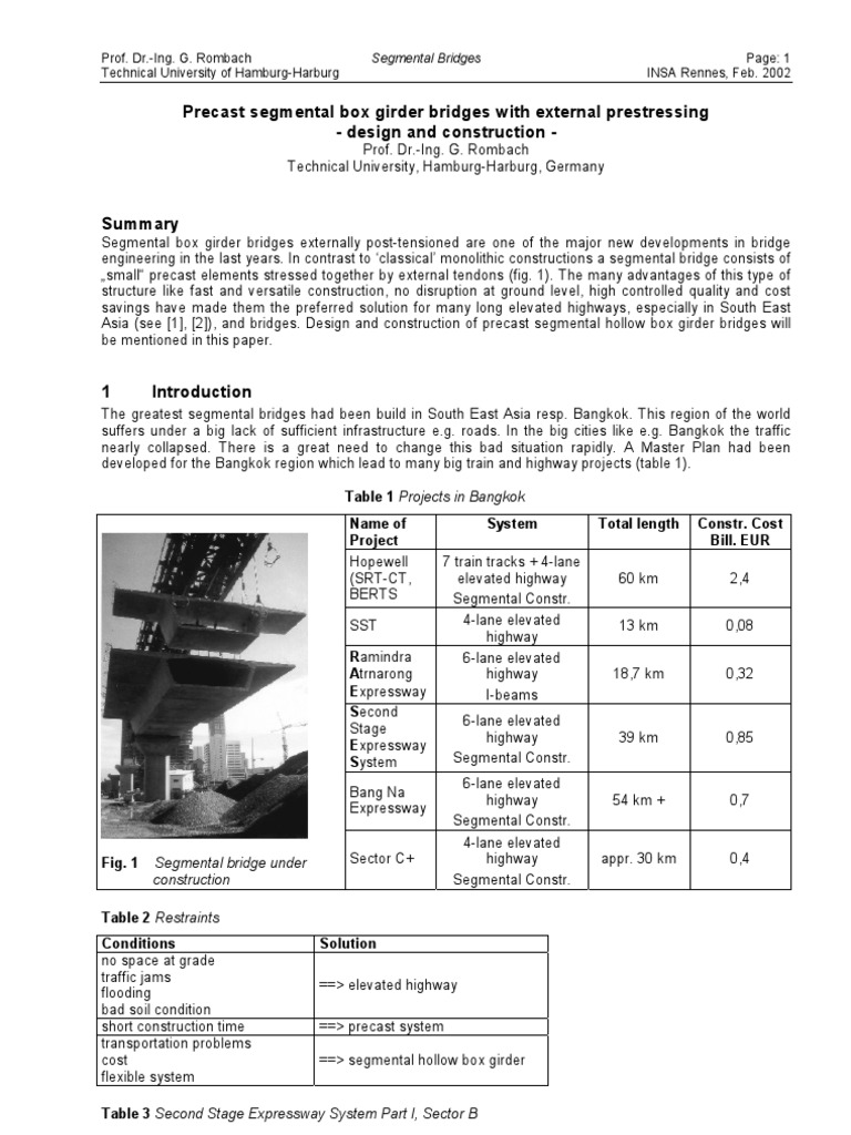 Segmental Bridges External PT | PDF | Prestressed Concrete | Bending