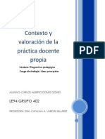 Contexto y Valoracion de La Practica Docente Propia - Diagnostico Pedagógico