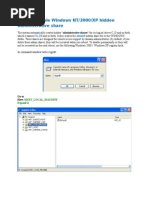 How To Disable Windows XP Administrative Share