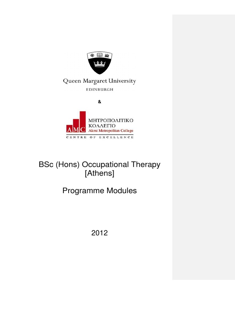 Occupational Therapy Module Overview | PDF | Career & Growth | Science ...