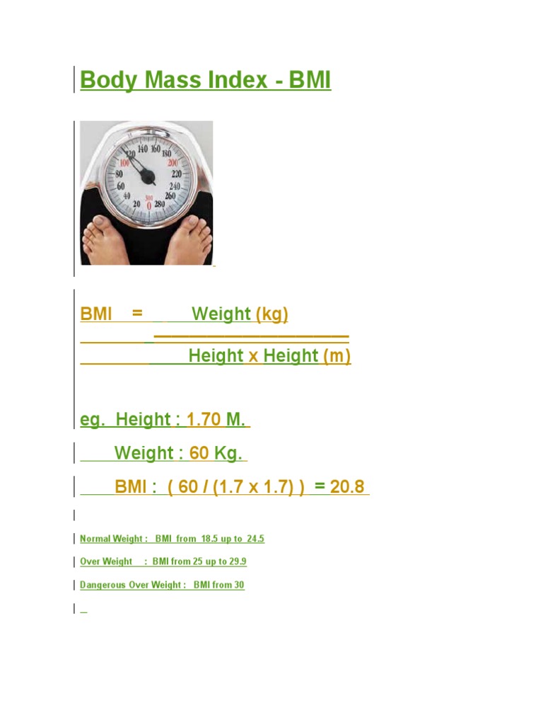 Understanding Your BMI | PDF