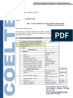 Caracteristicas Equipos - Subestacion Mocoli