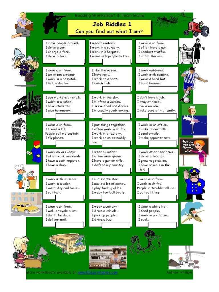Job Riddles | PDF | Foods | Nature