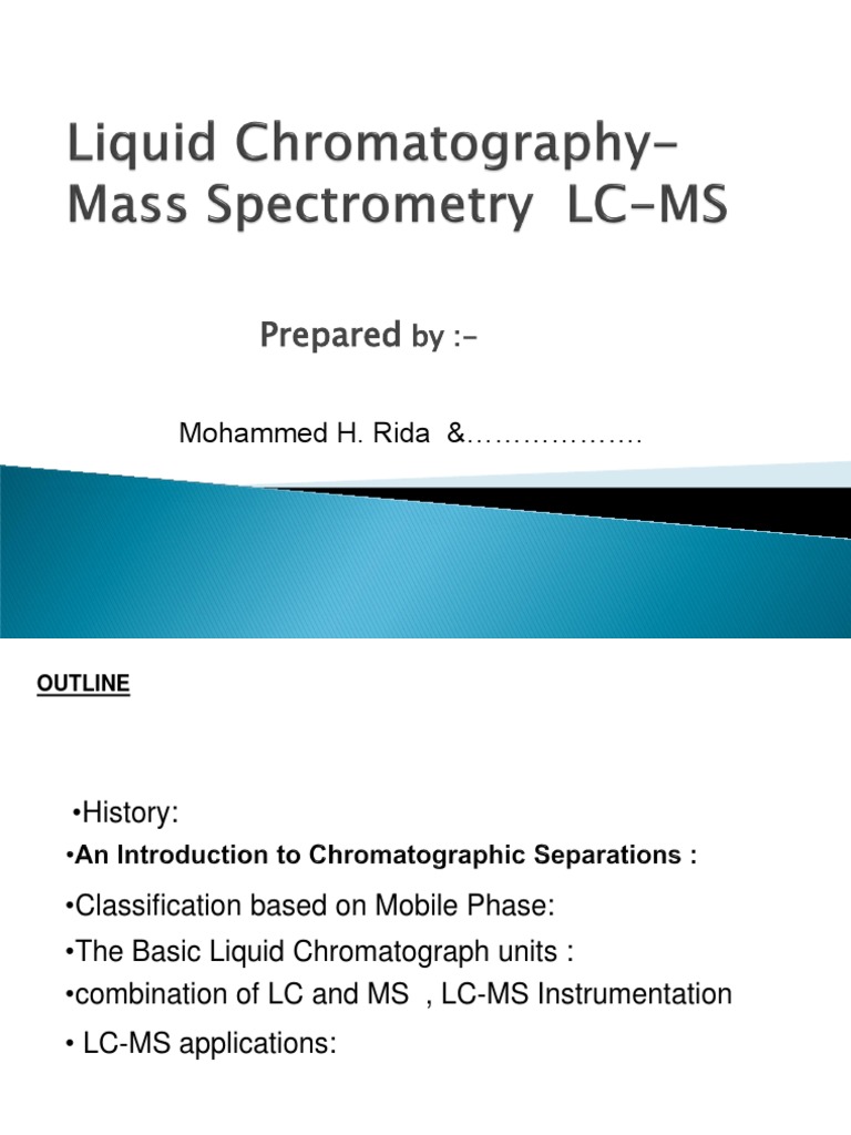 Introduction to LC-MS Techniques | PDF | Mass Spectrometry ...