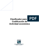 Clasificador de Actividad Economica