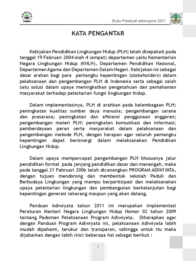 Buku Panduan Adiwiyata 2011 Final Pdf