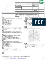Distancia Entre Dois Pontos Lista de Exercícios
