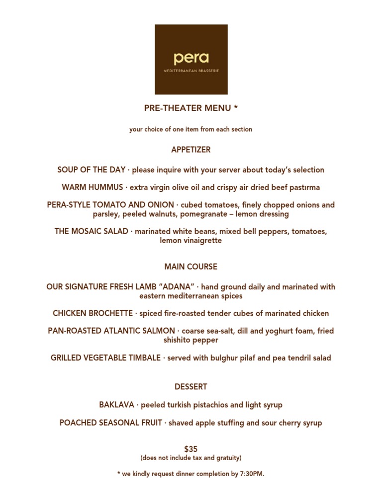Pera Pre Theatre | PDF