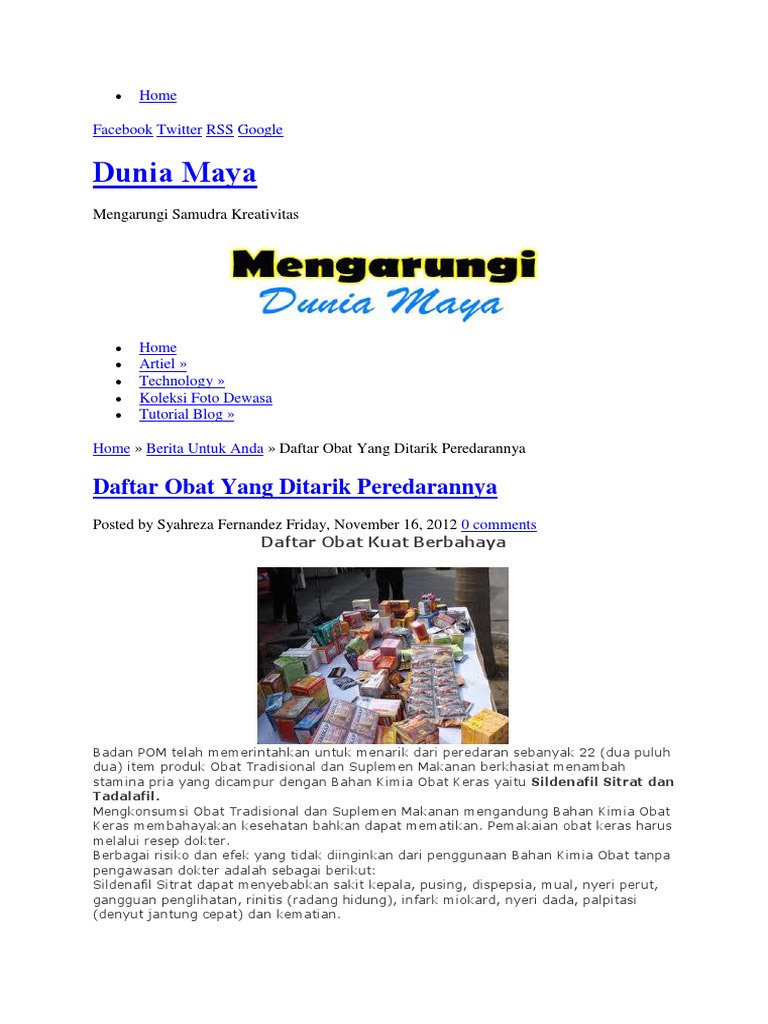 Obat Yg Ditarik Dari Peredaran | PDF | Kesehatan Holistik