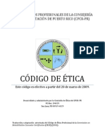 Código de Ética de Colegio de Los Profesionales de La Consejería en Rehabilitación (2009)