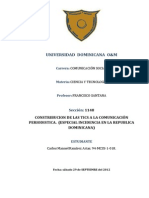 CONTRIBUCIÓN DE LAS TICS A LA COMUNICACIÓN PERIODÍSTICA CON ÉNFASIS  EN LA REPÚBLICA DOMINICANA