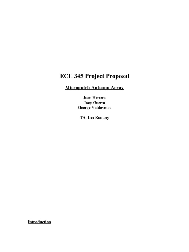 Project Proposal Format | PDF