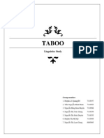 Taboo (Socio-Lingustics) - Introduction Essay.