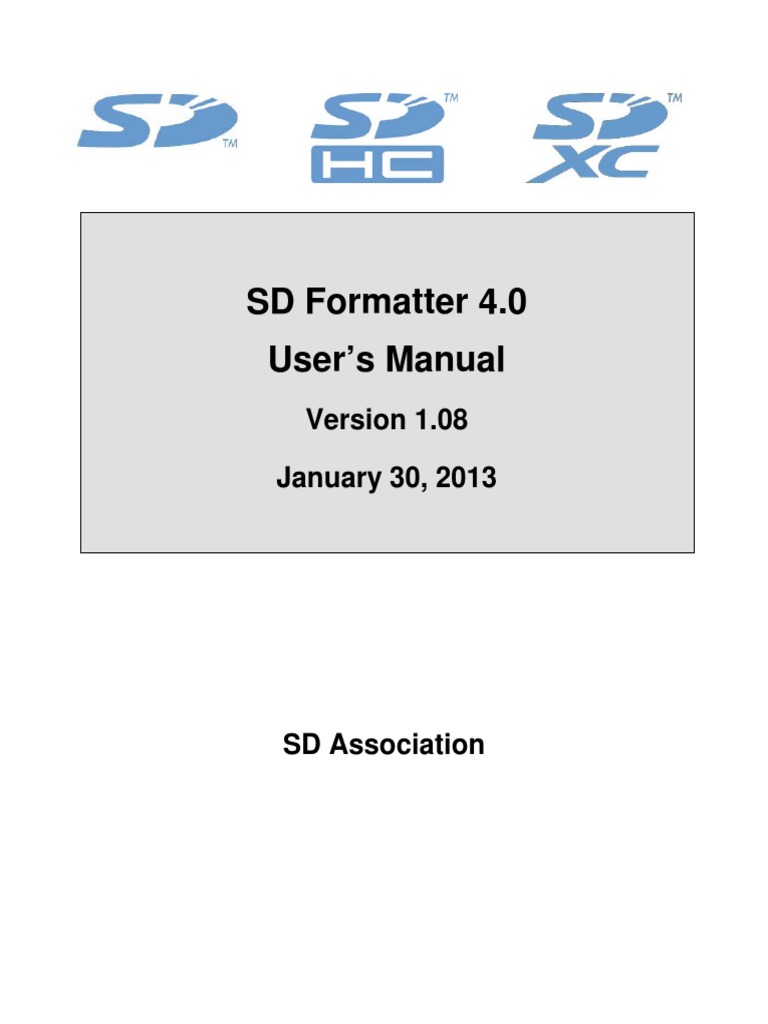 SDFormatter 4e | PDF