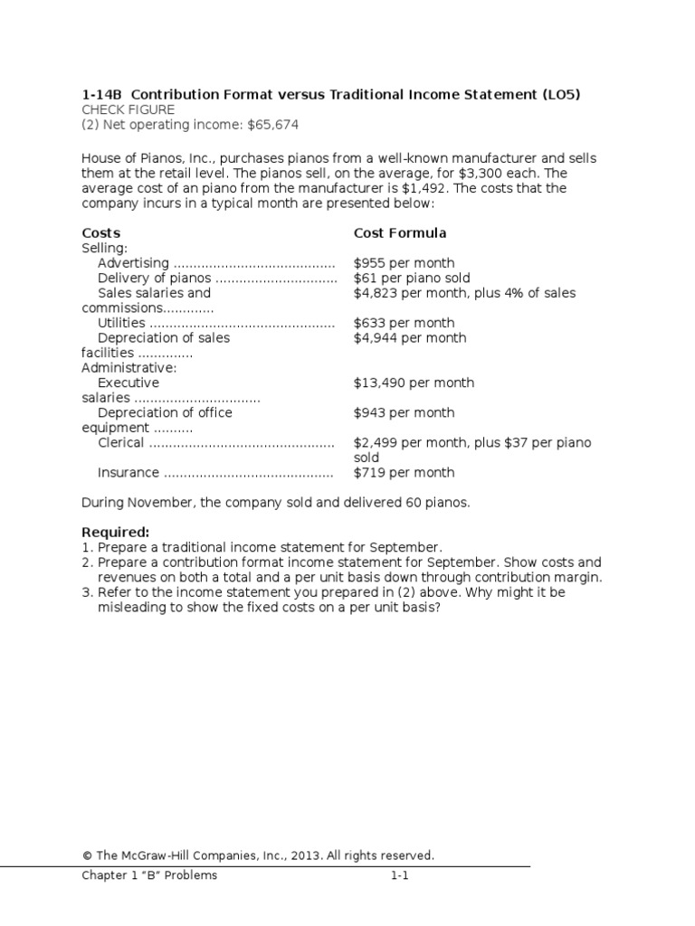 6e Brewer Ch01 B Eoc (2) t224 | PDF | Expense | Income Statement