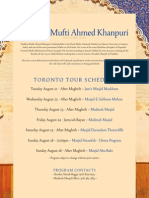 Mufti Khanpuri 2012 Schedule
