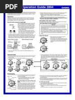 Casio Manual, Operation Guide 2894