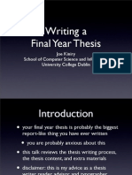 Writing a Thesis FYP08