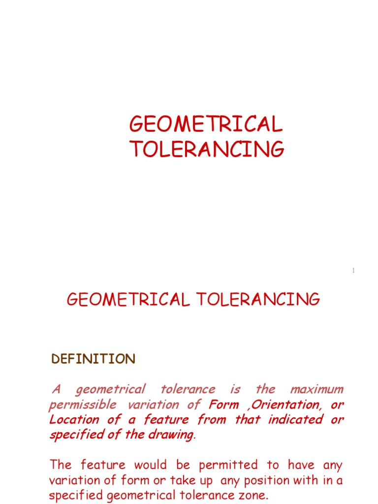 Geometrical Tolerancing Overview | PDF | Engineering Tolerance | Geometry