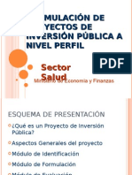 Proyecto de Inversion en El Sector Salud I