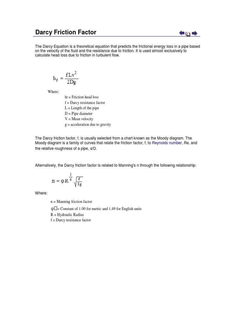 Darcy Friction Factor PDF