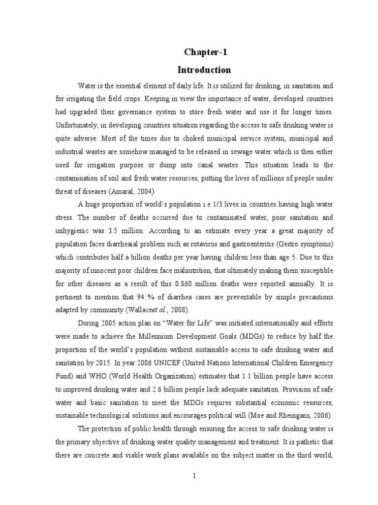 Final Thesis Water Resources Drinking Water