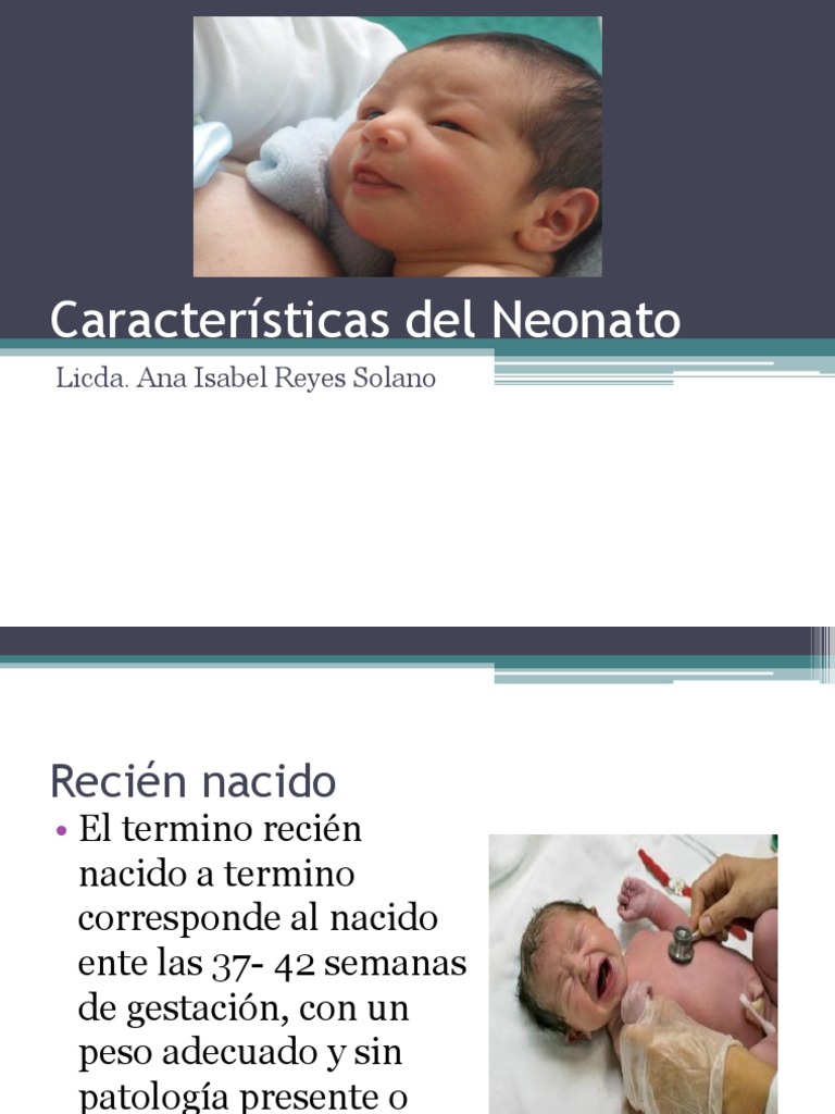 Características del Neonato y Evaluaciones | PDF | Infantes | Depresión  (estado de ánimo)