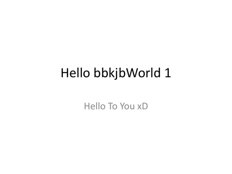 Hello World Introduction | PDF