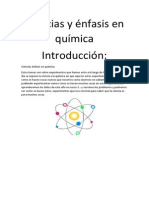 Ciencias y Énfasis en Química