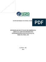 TESE Diversidade de fungos micorrízicos arbusculares em diferentes fitofisionomias do Pantanal da N